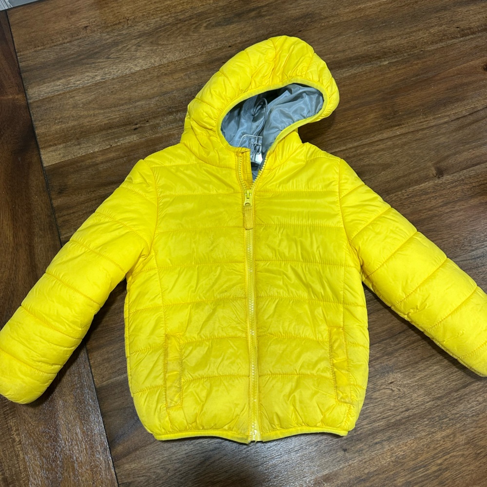 Bright Yellow Kids Puffer Jacket